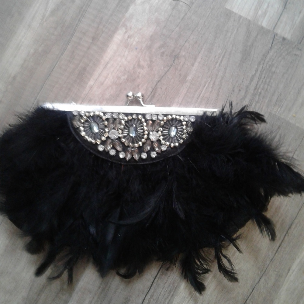 Vintage Feather clutch